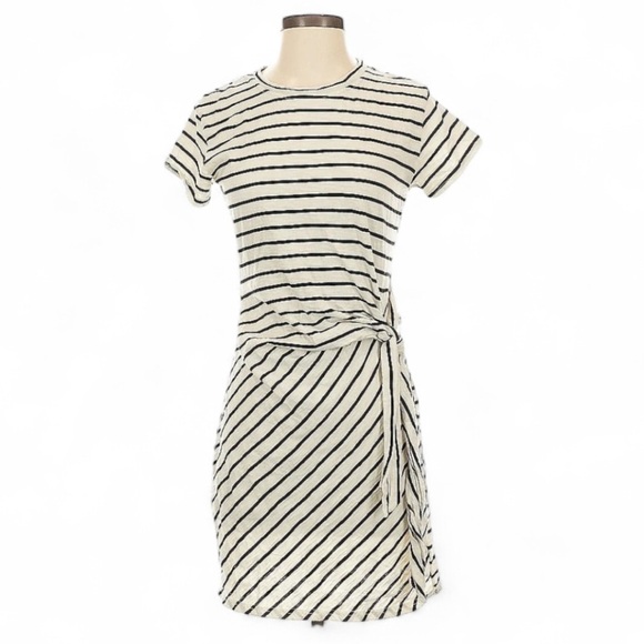 Black and White Striped Mini Dress - Picture 3 of 5